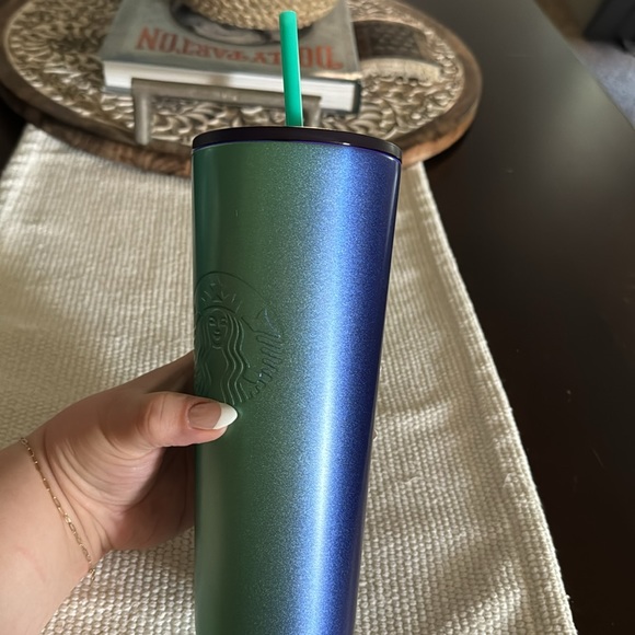 Starbucks Green & Blue Ombré Steel Tumbler Coffee Tea 24oz - Picture 2 of 3